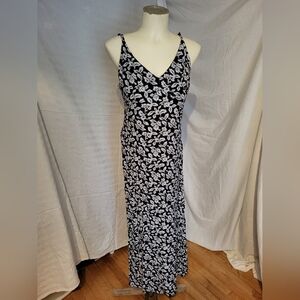 Mexx Blue and White Floral Dress, Size 8
